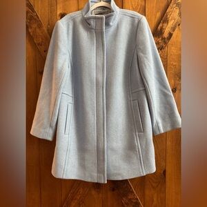 NWT $299 Talbots Albury Italian Wool Blue Stadium Pea Coat Plus Size 18P Petite